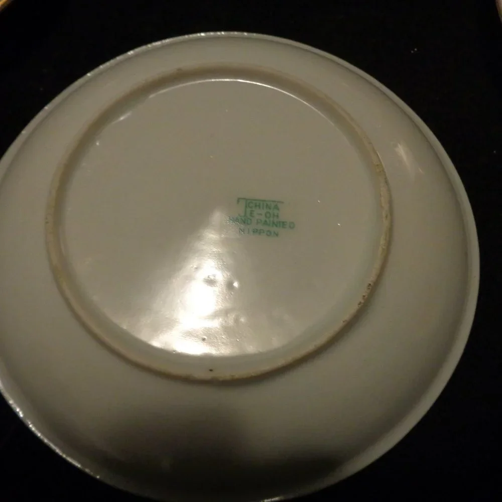 LADYLIKE VINTAGE EDWARDIAN STYLE NIPPON HAND PAINTED PLATES + CUP